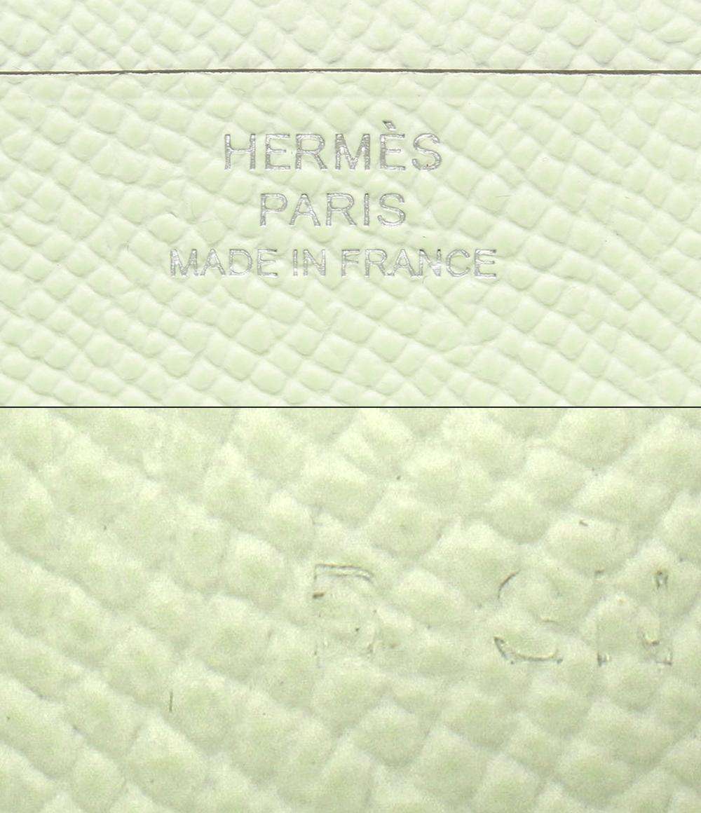美品 HERMES 長財布 シルバー金具 B刻印 ヴェールフィズ ヴォーエプソン ベアンスフレ レディース エルメス