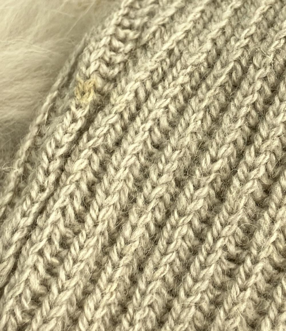 'S Max Mara 長袖カーディガン ファー付き ニット ロング レディース SIZE M エス マックスマーラ