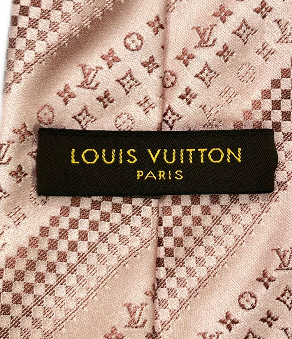 美品 LOUIS VUITTON ネクタイ シルク 100% クラヴァット パーティー モノグラム M72639 メンズ ルイ・ヴィトン
