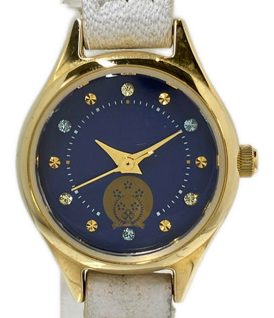 腕時計 クオーツ ネイビー レディース