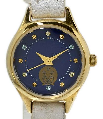 腕時計 クオーツ ネイビー レディース