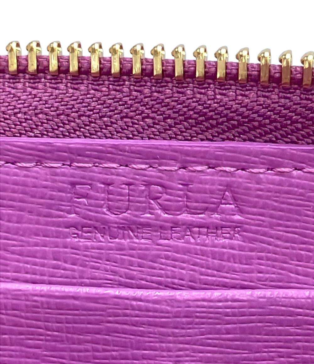 美品 Furla ラウンドファスナー長財布 レディース フルラ