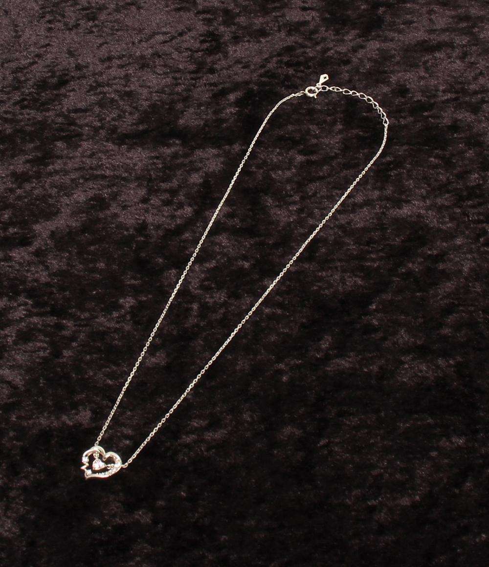 美品 ヨンドシー ネックレス SV ピンクトルマリン ハートモチーフ 2016 レディース 4℃