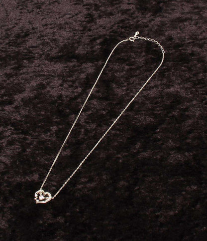 美品 ヨンドシー ネックレス SV ピンクトルマリン ハートモチーフ 2016 レディース 4℃