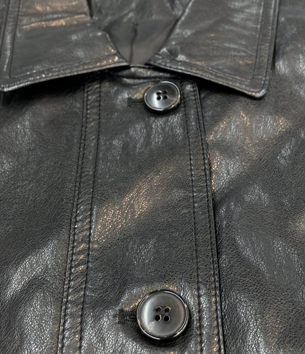 美品 アモマ ヴィーガンレザーオーバージャケット レディース AMOMMA