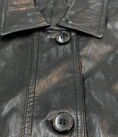 美品 アモマ ヴィーガンレザーオーバージャケット レディース AMOMMA