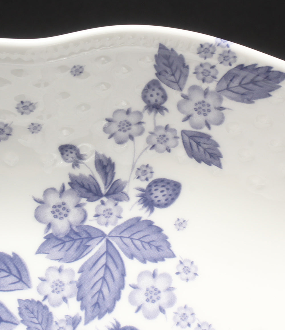 美品 WEDGWOOD マルチディッシュ 皿 31cm ストロベリー ブルーム インディゴ ウエッジウッド