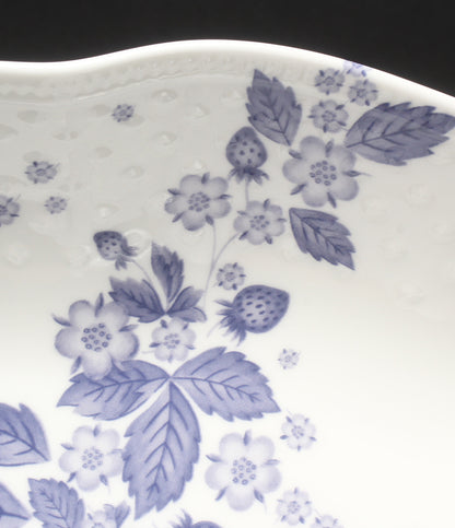 美品 WEDGWOOD マルチディッシュ 皿 31cm ストロベリー ブルーム インディゴ ウエッジウッド