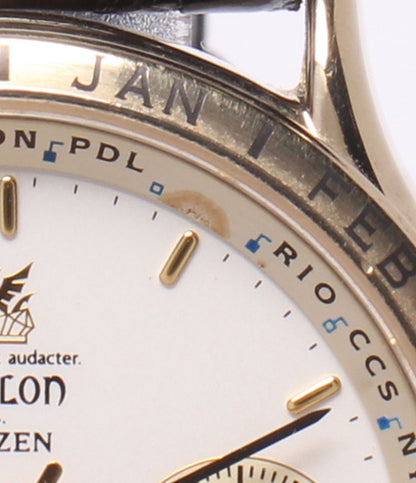 CITIZEN 腕時計 アバロン AVALON クオーツ ホワイト 6721-G70145 メンズ シチズン