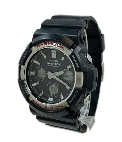美品 CASIO 腕時計 G-SHOCK 電波ソーラー ソーラー ブラック GAW-100 メンズ カシオ