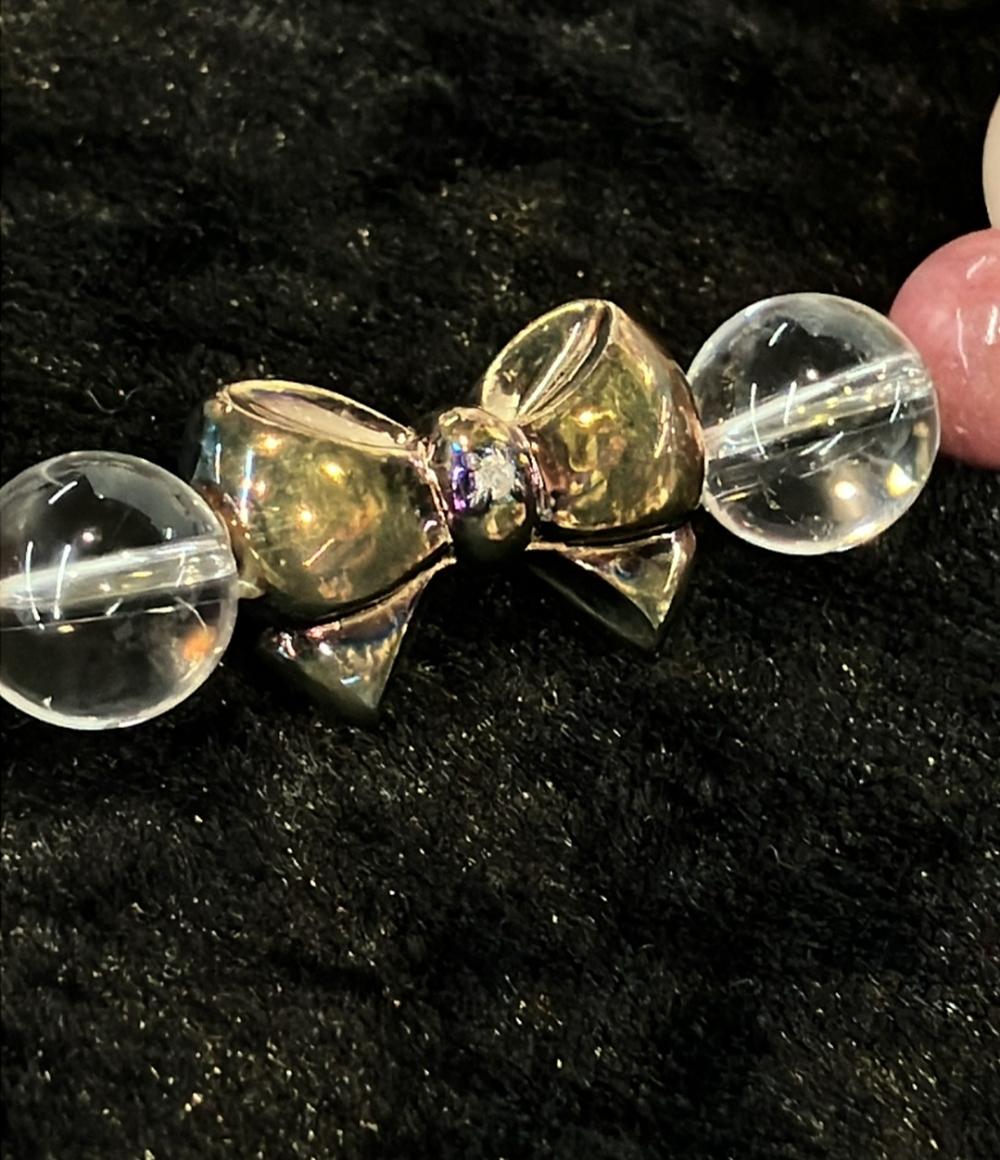 ディズニー ブレスレットSV ダイヤ0.01ct ローズクオーツ ロードナイト ウォルトディズニー110th Anniversary レディース Disney