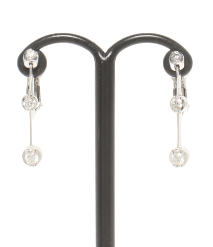 美品 イヤリング K18WG ダイヤ0.30ct レディース