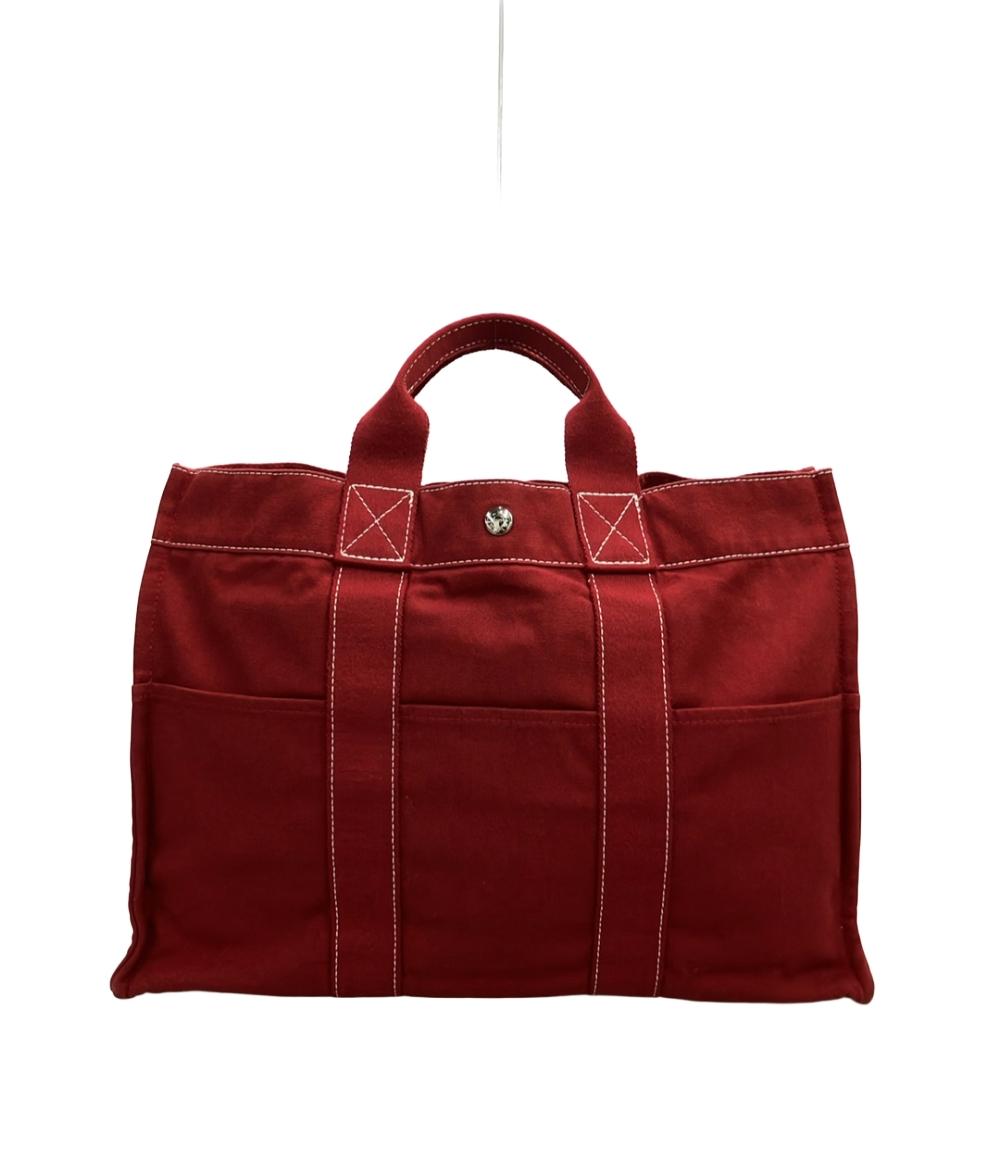 HERMES トートバッグ コットンキャンバス ドーヴィルMM レディース エルメス