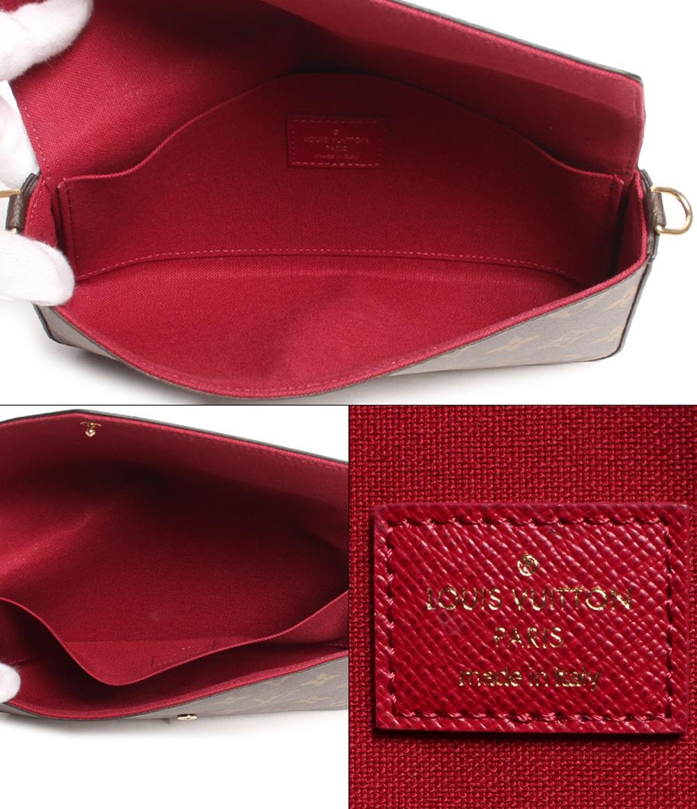 ルイ・ヴィトン チェーンウォレット ゴールド金具 ポシェット フェリシー モノグラム キャンバス フューシャ M81896 レディース LOUIS VUITTON