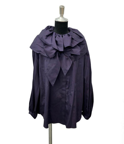 Drawer 長袖ブラウス フロント大きなリボンタイ フリルカラー 6511-299-1048 レディース SIZE 38 (M) ドゥロワー