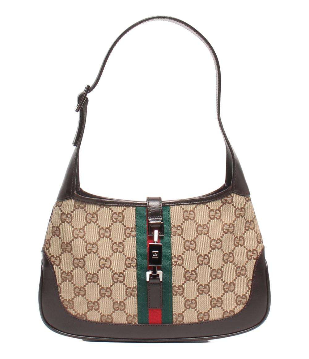 美品 GUCCI ワンショルダーバッグ 肩掛け GGキャンバス ジャッキー 001 3735 002058 レディース グッチ