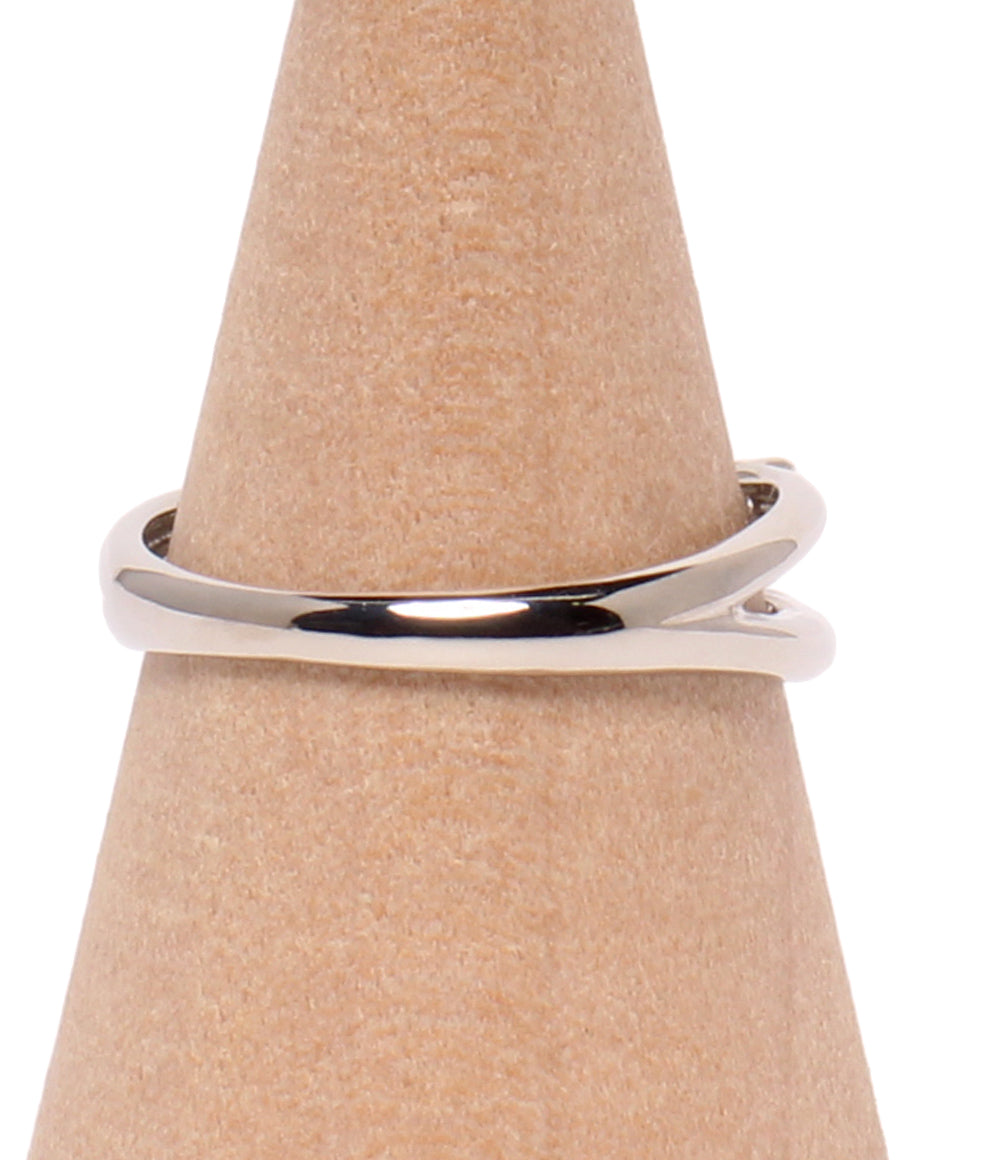美品 Scarabe リング 指輪 Pt950 ホワイトサファイア ダイヤ 0.03ct レディース SIZE 9号 スカラベ