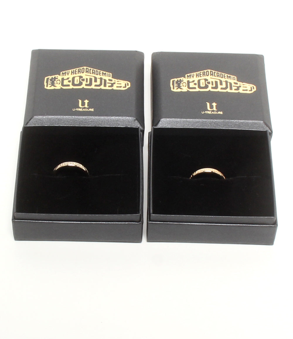 美品 U-TREASURE リング 指輪 K10 僕のヒーローアカデミア メッセージリング 爆豪勝己 2点セット レディース SIZE 11号 ユートレジャー