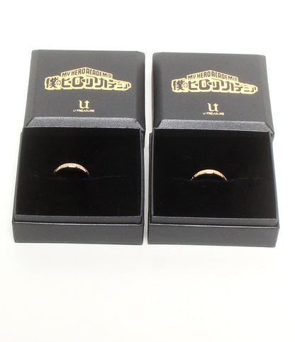 美品 U-TREASURE リング 指輪 K10 僕のヒーローアカデミア メッセージリング 爆豪勝己 2点セット レディース SIZE 11号 ユートレジャー