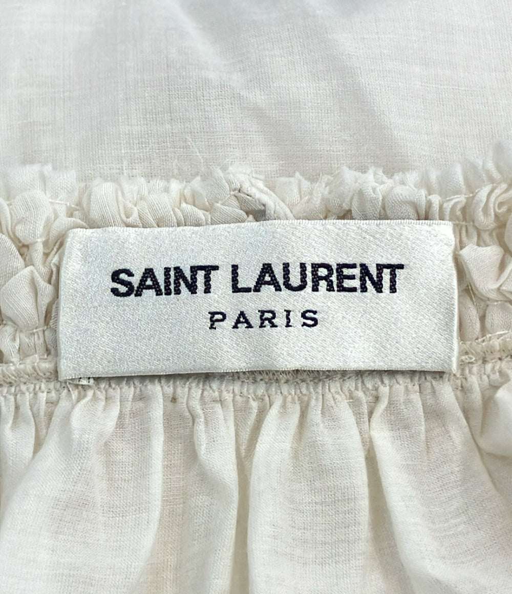 SAINT LAURENT PARIS 長袖ブラウス コットン×シルク 21SS 695412 レディース SIZE L サンローランパリ