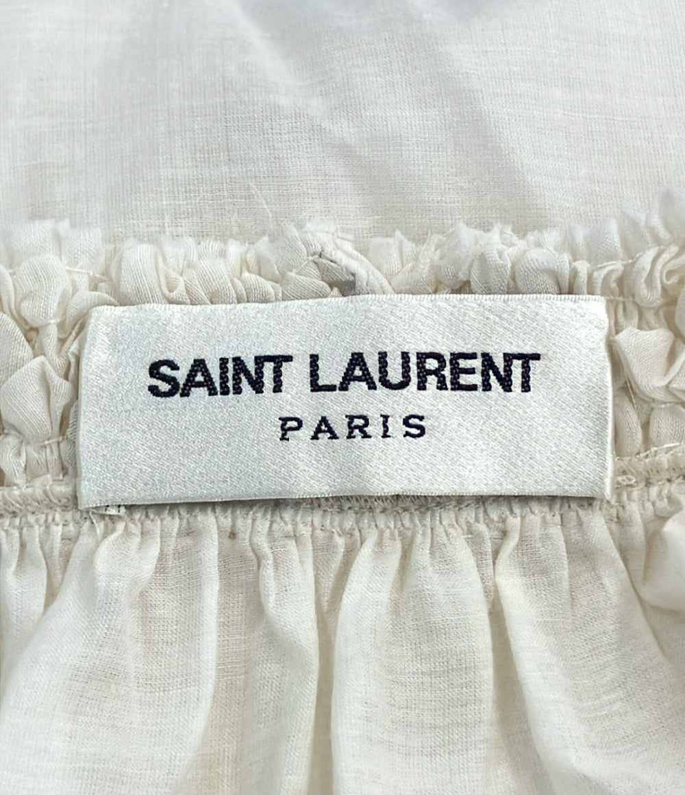 SAINT LAURENT PARIS 長袖ブラウス コットン×シルク 21SS 695412 レディース SIZE L サンローランパリ