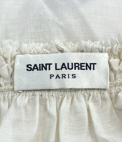SAINT LAURENT PARIS 長袖ブラウス コットン×シルク 21SS 695412 レディース SIZE L サンローランパリ