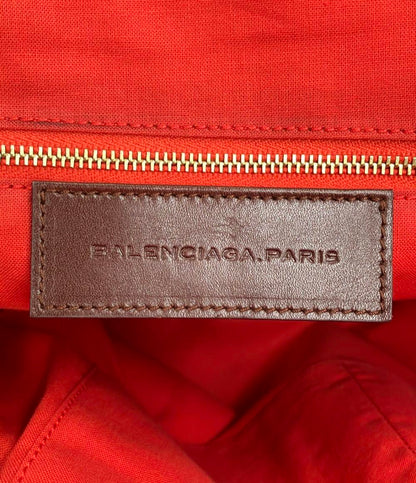 BALENCIAGA トートバッグ レザー キャンバス レディース バレンシアガ