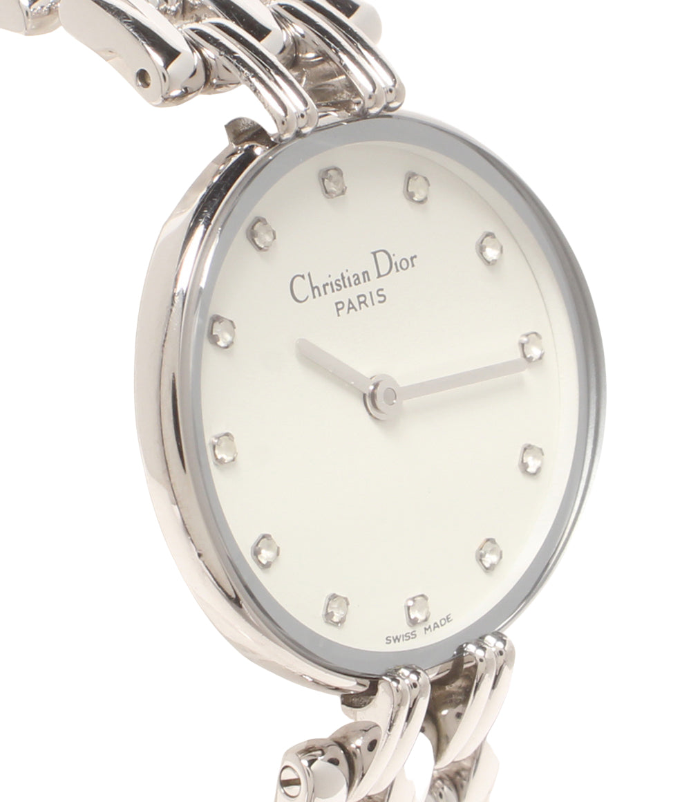 Christian Dior 腕時計 バギラ クオーツ ホワイト D44 120 レディース クリスチャンディオール