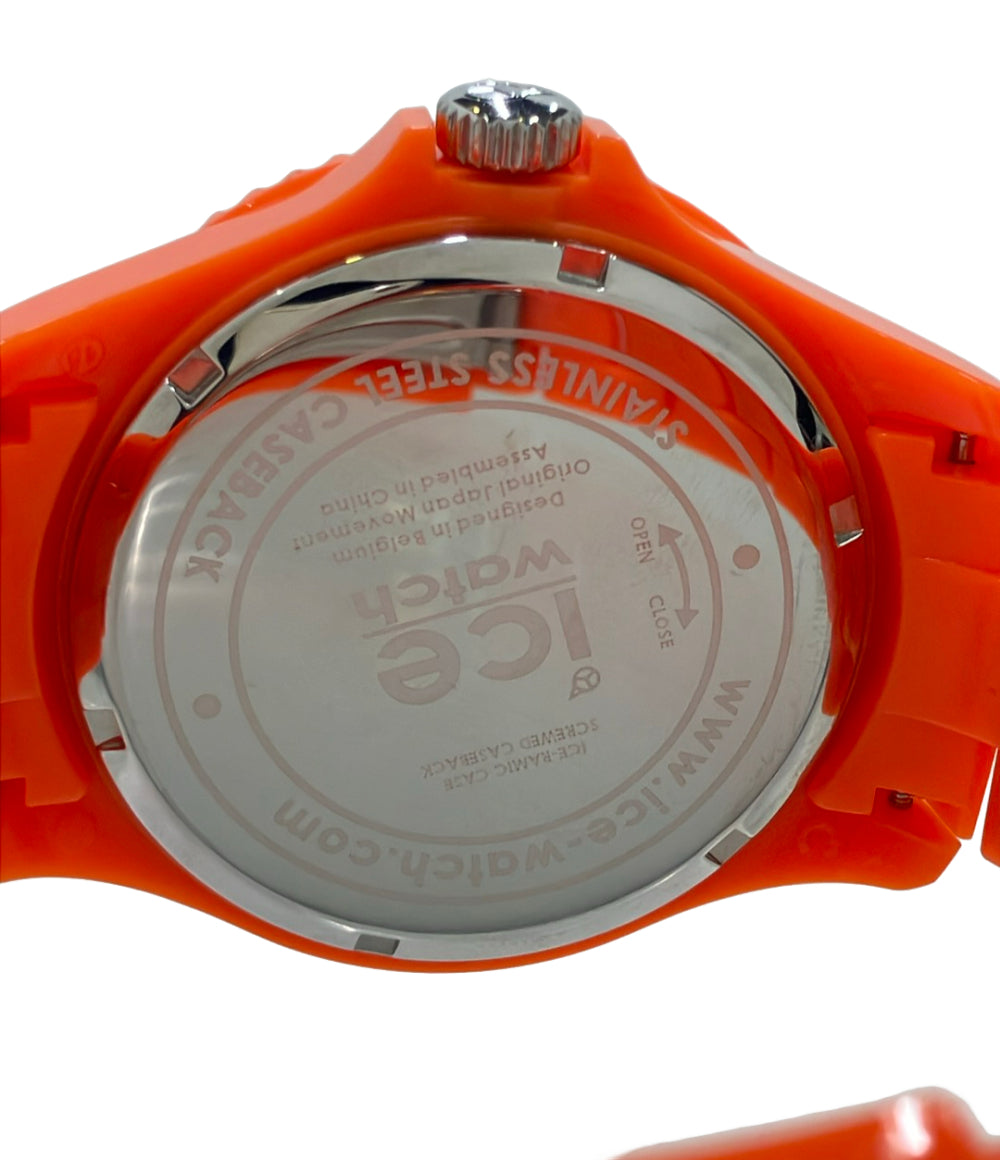 美品 ice watch 腕時計 クオーツ オレンジ メンズ アイスウォッチ
