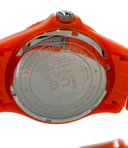 美品 ice watch 腕時計 クオーツ オレンジ メンズ アイスウォッチ