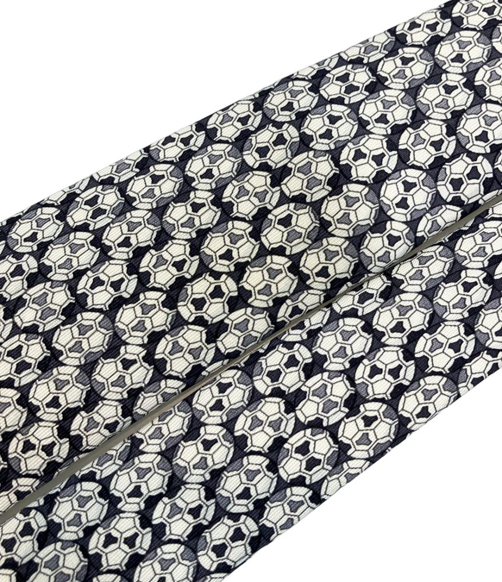 美品 エルメス ネクタイ シルク100% サッカーボール柄 メンズ HERMES