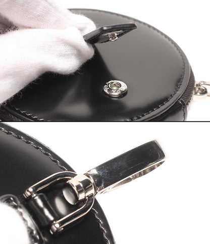 PRADA ラウンドミニポーチ カラビナ付き 三角プレート 1TL431 レディース メンズ プラダ