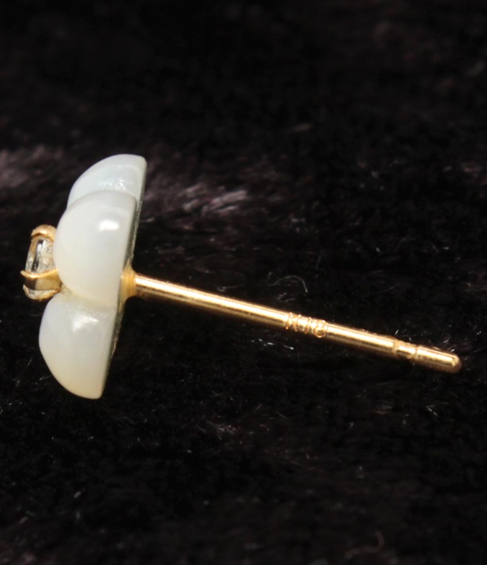 ピアス K18 シェル パールキャッチ レディース