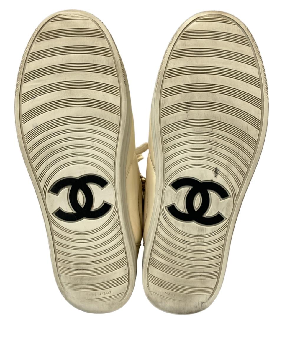 CHANEL ミドルカット レザー スニーカー ココマーク IG31316 レディース SIZE 37 (L) シャネル