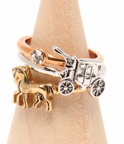 美品 COACH リング 指輪 ロゴモチーフ 3点セット レディース SIZE 9号 コーチ