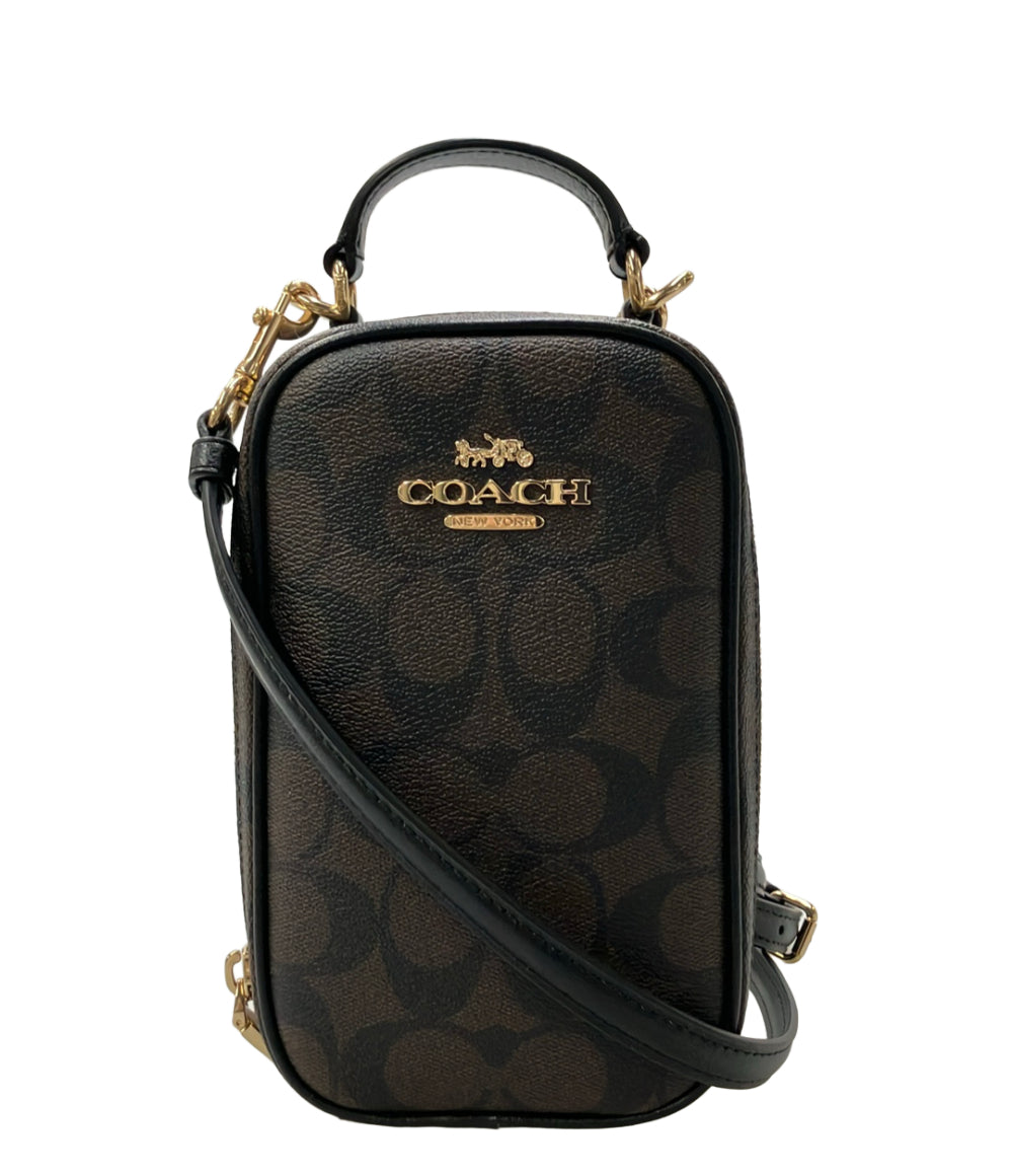 美品 COACH ショルダーバッグ スマホショルダー ポシェット 斜め掛け シグネチャー CC872 ユニセックス コーチ