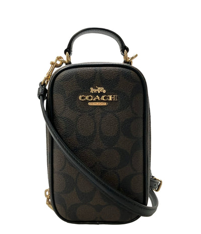 美品 COACH ショルダーバッグ スマホショルダー ポシェット 斜め掛け シグネチャー CC872 ユニセックス コーチ