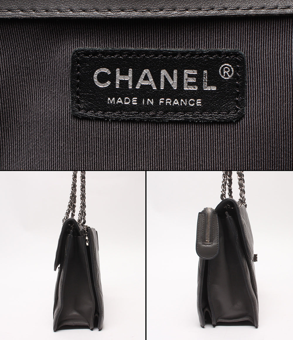 CHANEL チェーンショルダーバッグ シルバー金具 ラムスキン 16番台 肩掛け マトラッセ レディース シャネル