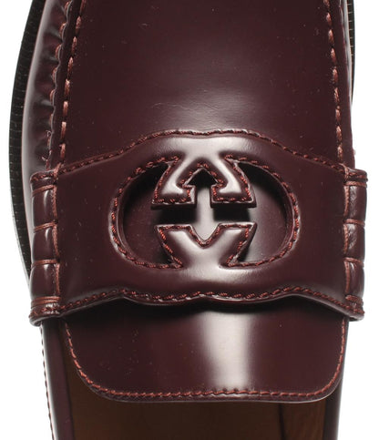 美品 GUCCI ローファー インターロッキング 738470 メンズ SIZE 8 1/2 (27.5cm) グッチ