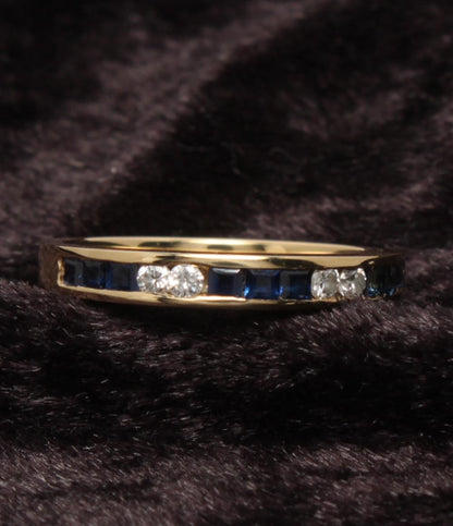 美品 リング 指輪 K18 サファイア 0.42ct ダイヤ 0.11ct レディース SIZE 12号