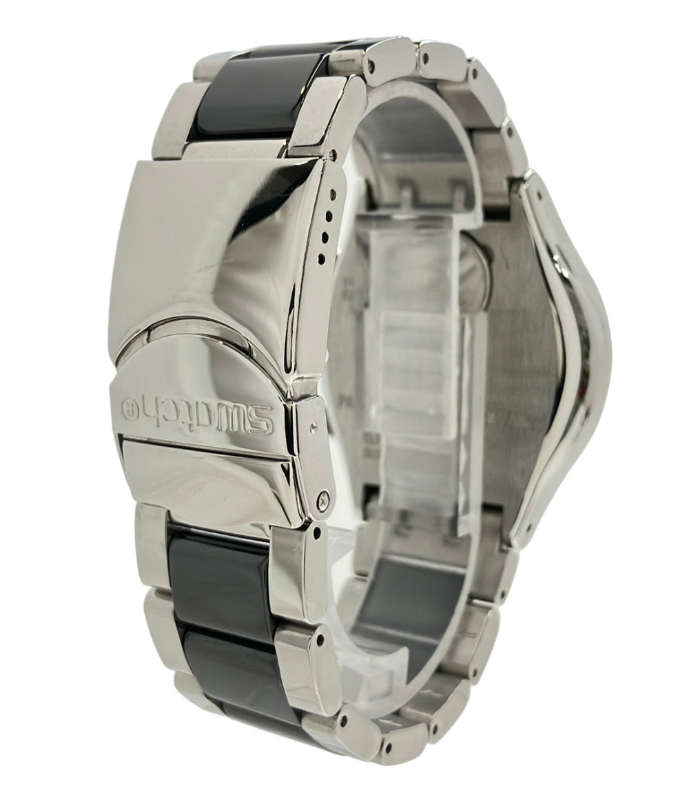 Swatch 腕時計 IRONY アイロニー クオーツ ブラック メンズ スウォッチ