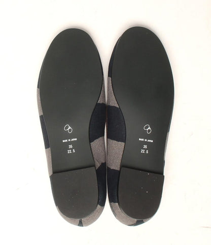 美品 ミナペルホネン フラットシューズ aurinko ads7653 レディース SIZE 22.5 (XS) mina perhonen