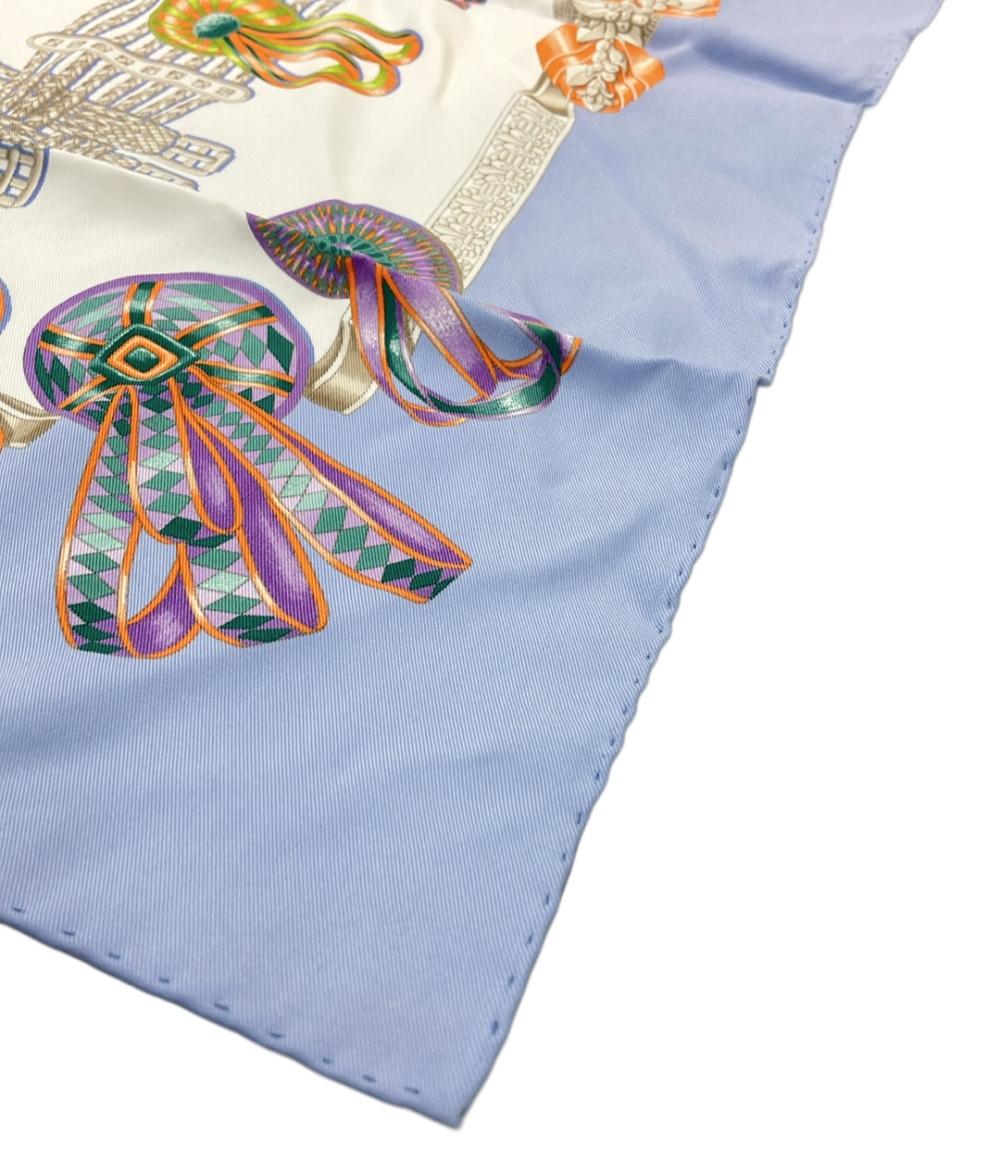 HERMES スカーフ カレ70 シルク 100% LES RUBANS DU CHEVAL レディース エルメス