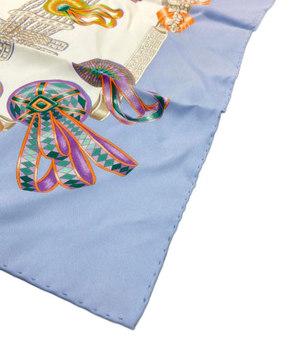 HERMES スカーフ カレ70 シルク 100% LES RUBANS DU CHEVAL レディース エルメス
