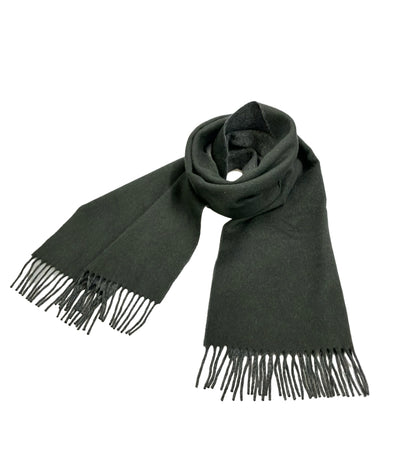 美品 HERMES マフラー カシミヤ100% リバーシブル メンズ レディース エルメス