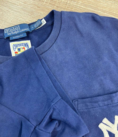POLO RALPH LAUREN 半袖Tシャツ ヤンキース ポケット ネイビー アメリカンカジュアル メンズ SIZE M ポロ・ラルフローレン
