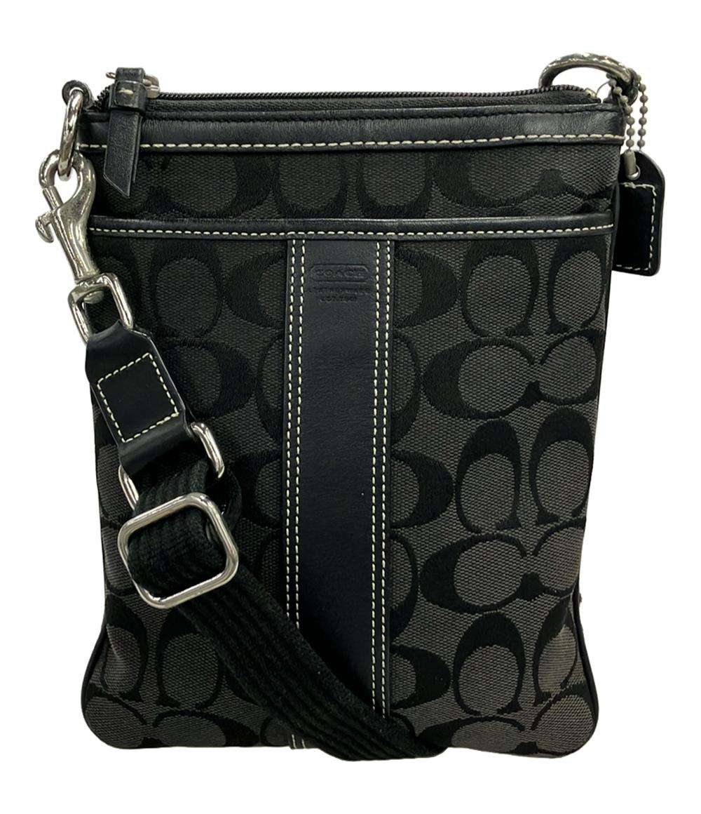 COACH ショルダーバッグ 斜め掛け キャンバス レザー シグネチャー F06016 レディース コーチ