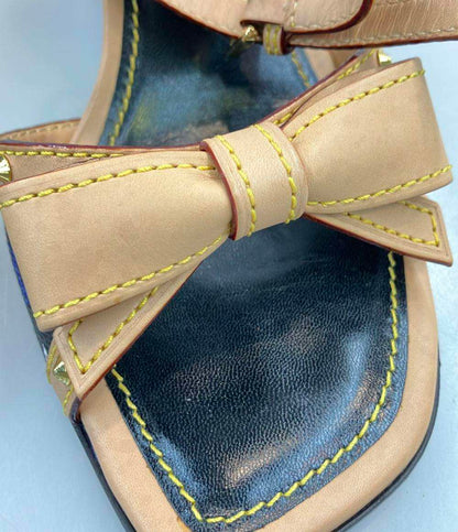 LOUIS VUITTON アンクルストラップサンダル ウェッジソール モノグラム レディース SIZE 37 1/2 (L) ルイ・ヴィトン