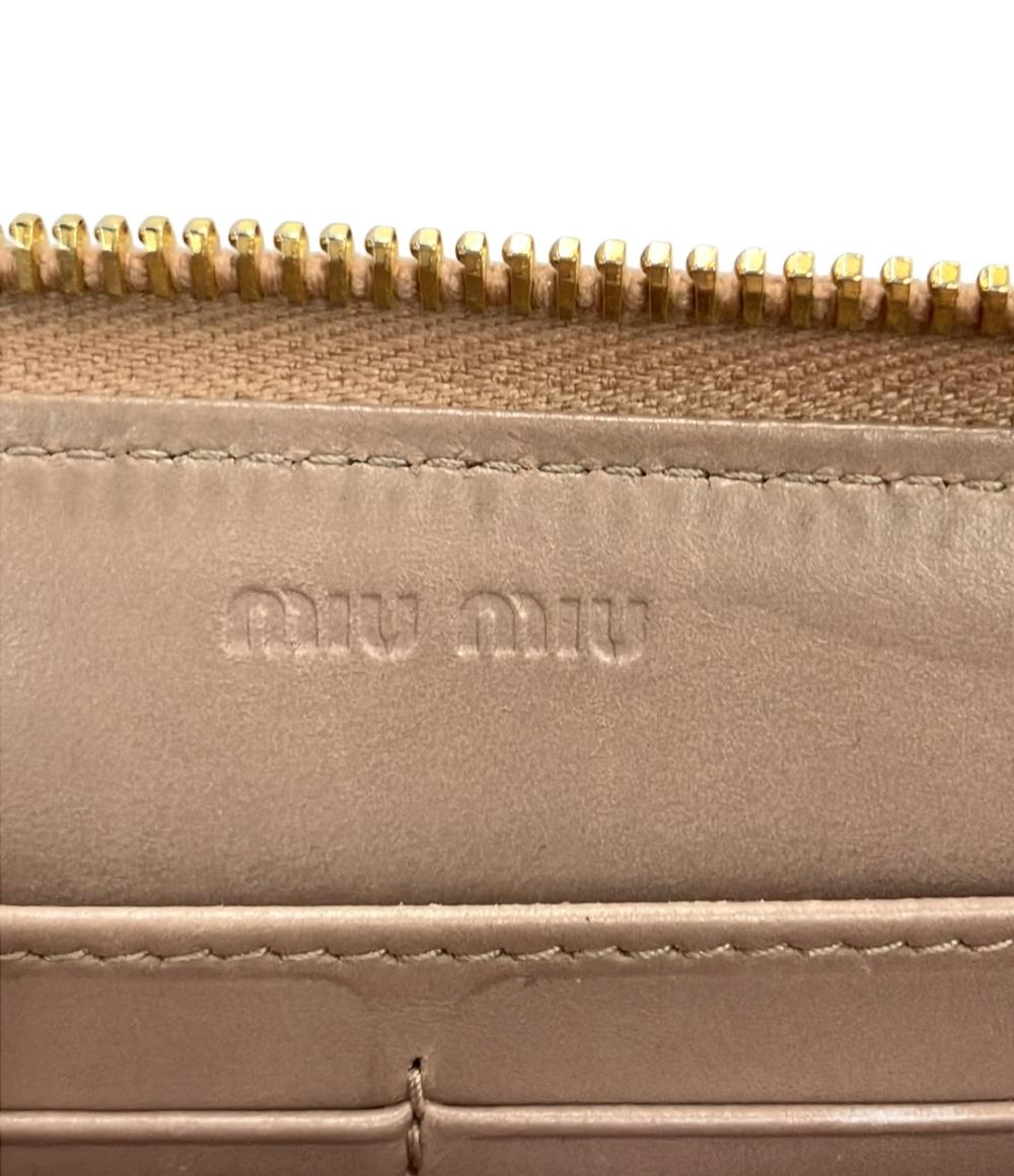 ミュウ ミュウ ラウンドファスナー長財布 レディース Miu Miu