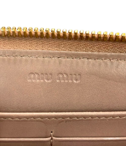 ミュウ ミュウ ラウンドファスナー長財布 レディース Miu Miu